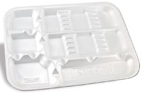 ProTray - Disposable Set Up Tray Divided - White - Click Image to Close